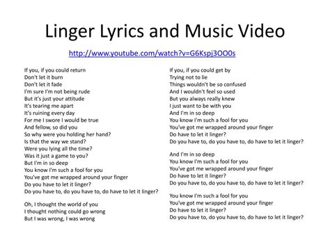 linger longer lyrics|Iba pa.